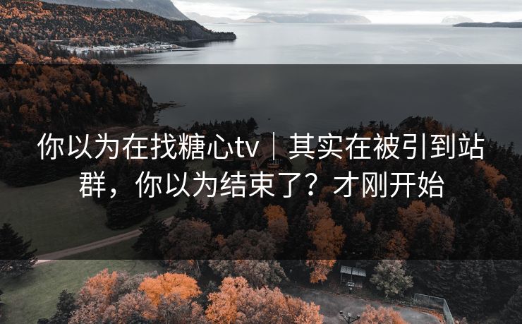 你以为在找糖心tv｜其实在被引到站群，你以为结束了？才刚开始