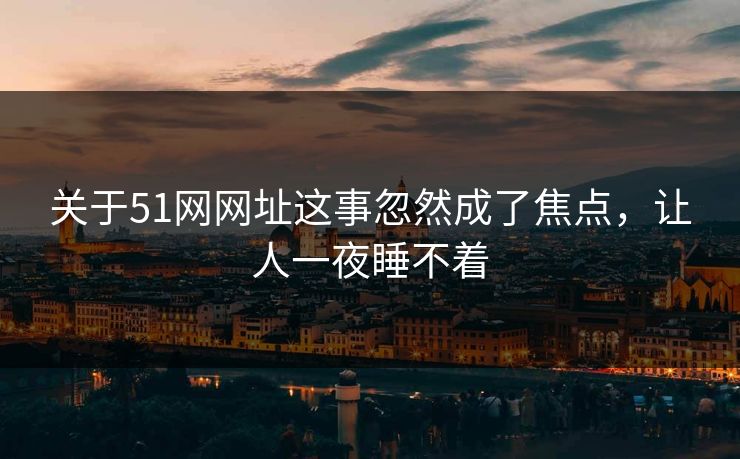 关于51网网址这事忽然成了焦点，让人一夜睡不着